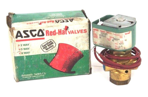 ASCO 8320A85 SOLENOID VALVE 1/4'' PIPE, 110-120V, 50/60HZ, 40 PSI, MISSING TOP