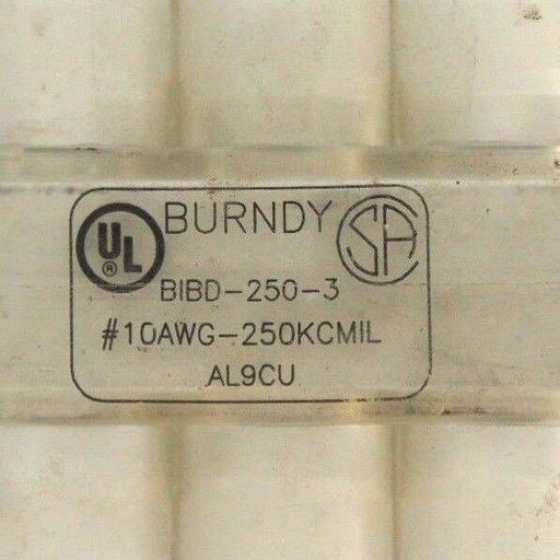 BURNDY BIBD-250-3 MULTIPLE WIRE TERMINAL #10AWG-250KCMIL, AL9CU, BIBD2503