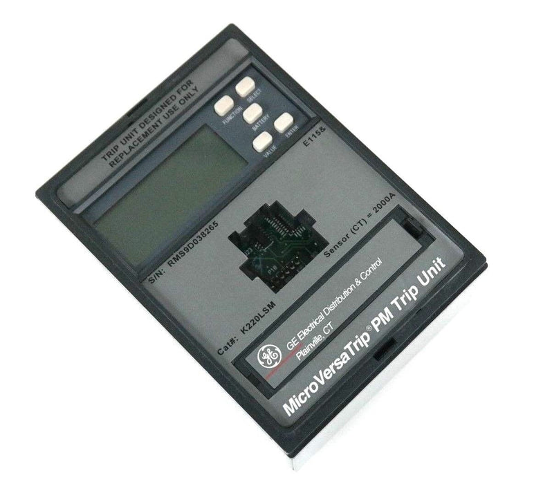 NEW GENERAL ELECTRIC K220LSMR MICROVERSATRIP PM TRIP UNIT K220LSM, 2000A, E115&