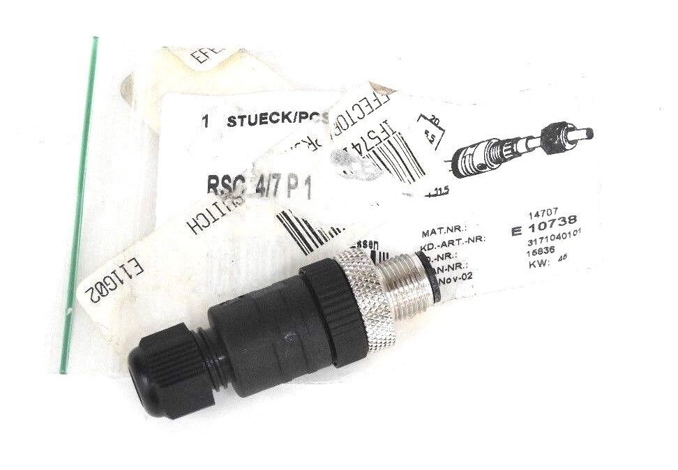 NEW IFM EFECTOR RSC 4/7 P1 STRAIGHT MALE CONNECTOR E10738 14707