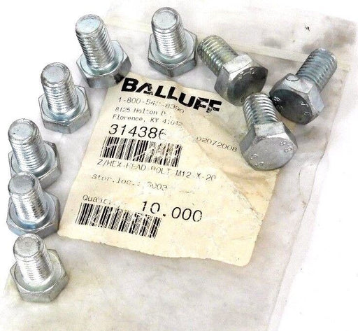 BAG OF 9 NEW BALLUFF Z/HEX-HEAD BOLTS M12 X 20, 314386