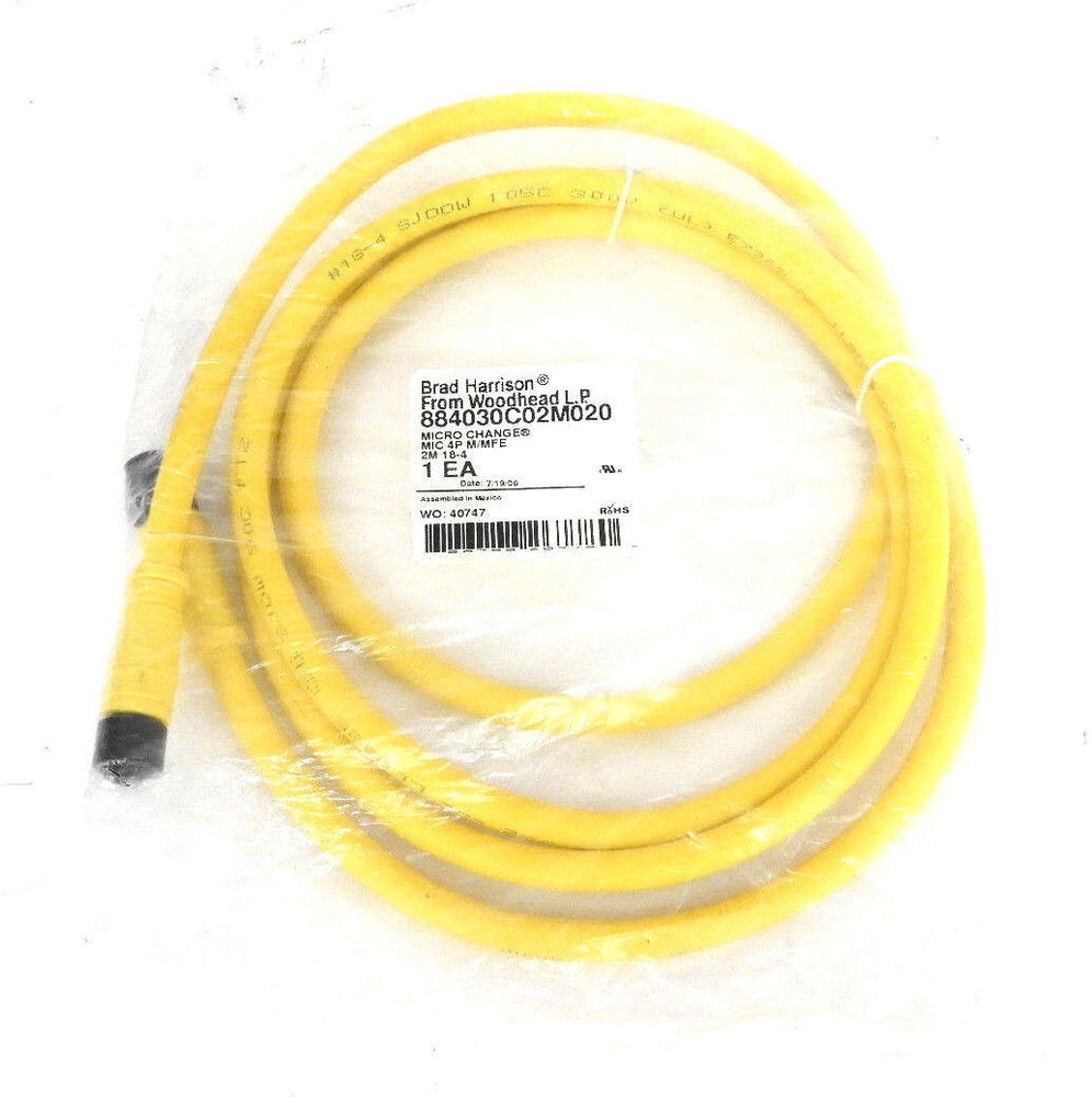 NEW BRAD HARRISON 884030C02M020 MICRO CHANGE CORDSET 2M, 4P