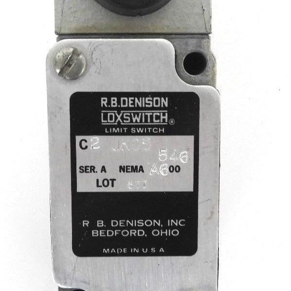 R.B. DENISON C2-JK05 LIMIT SWITCH C2JK05 LOT 677, SER. A, NEMA A6