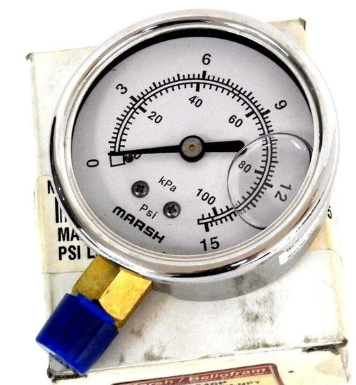 NIB MARSH / BELLOFRAM J7640P 63MM SEVB 1/4" NPT PRESSURE GAUGE