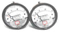 LOT OF 2 DWYER 12-167004-00 MAGNEHELIC PRESSURE GAUGES X 100 CFM, 1216700400