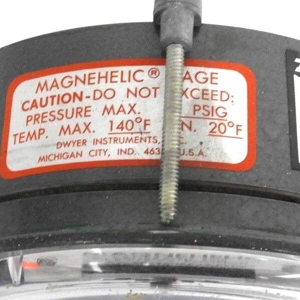 LOT OF 2 DWYER 12-167004-00 MAGNEHELIC PRESSURE GAUGES X 100 CFM, 1216700400