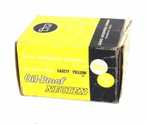 NIB DANIEL WOODHEAD SAFETY YELLOW OIL PROOF NEOTEX RECEPTACLE