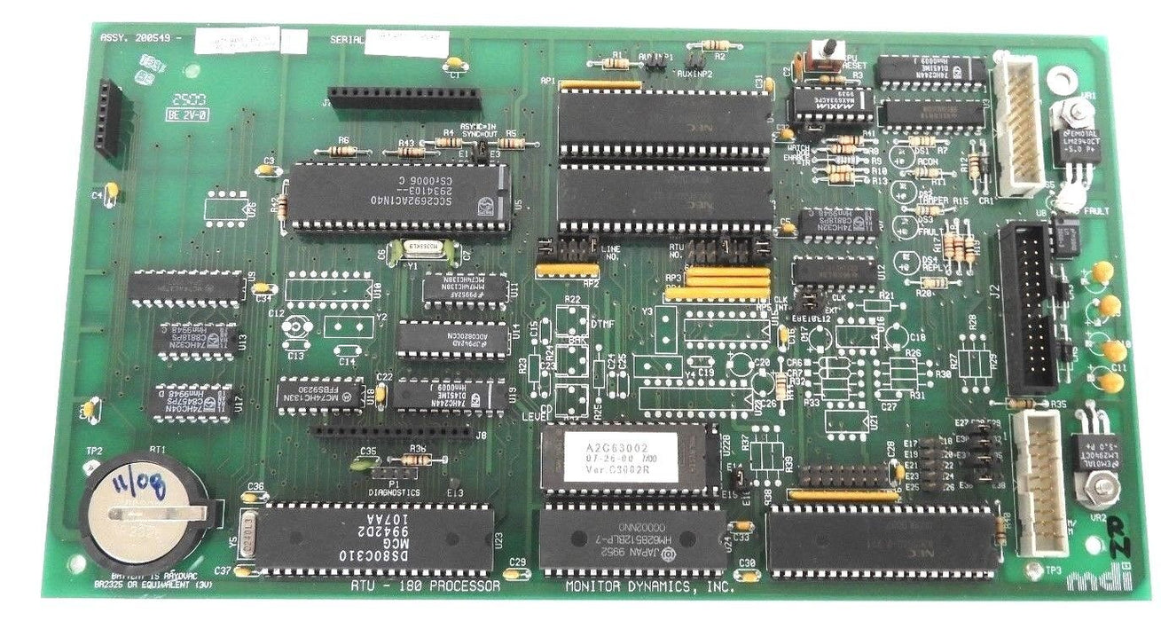 MDI MONITOR DYNAMICS, INC. RTU-180 PROCESSOR ASSY. 200549,K B75-400 REV. H
