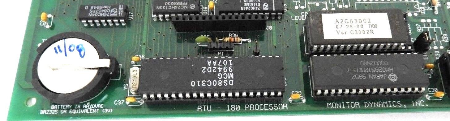 MDI MONITOR DYNAMICS, INC. RTU-180 PROCESSOR ASSY. 200549,K B75-400 REV. H