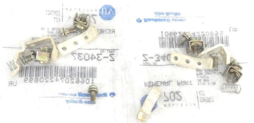 LOT OF 2 NEW ALLEN BRADLEY Z-34037 CONTACT KITS SINGLE POLE Z32037, 20AMP