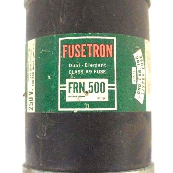 LOT OF 2 COOPER BUSSMANN FUSETRON FRN-500 DUAL ELEMENT CLASS K9 FUSES 250V FRN50