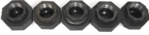 LOT OF 5 NEW ANVIL 1-1/4" BLACK PIPE UNIONS