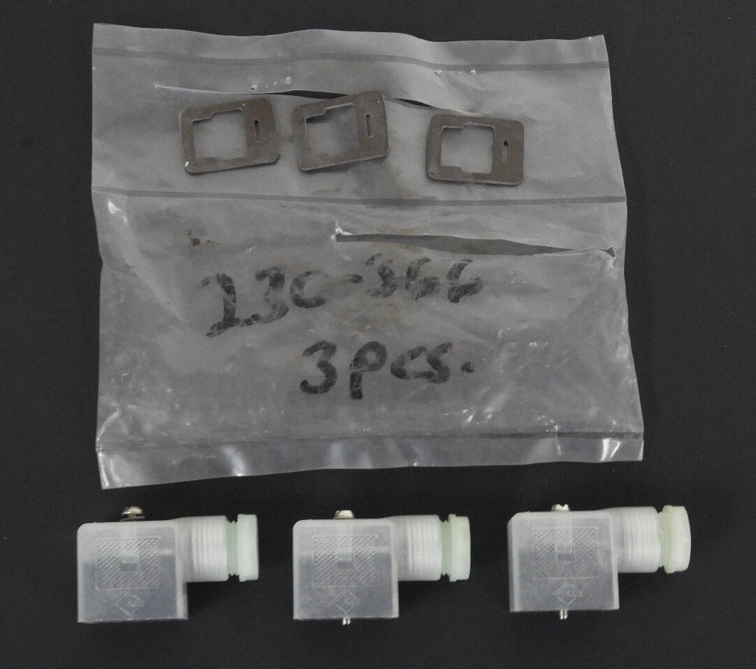 LOT OF 3 NEW K & B 230-366 SOLENOID PLUG CONNECTORS MSD6 230366