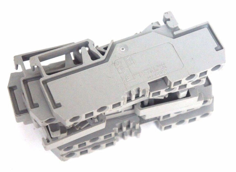 LOT OF 7 WAGO 280 RAIL MOUNT TERMINALS IEC 60947-7-1, 800V, 6094771