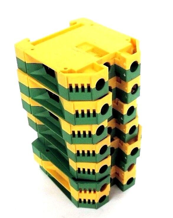 LOT OF 7 WEIDMULLER WPE-35 GROUND TERMINAL BLOCKS WPE35