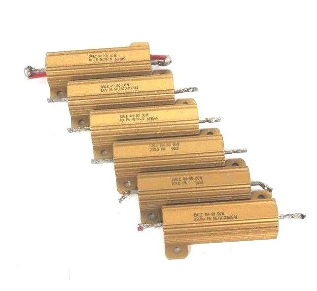 LOT OF 6 OHMITE RH-50 RESISTORS 50W, RH50