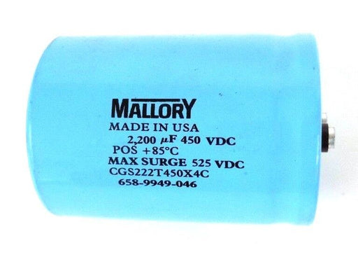 MALLORY CGS222T450X4C CAPACITOR MAX SURGE 525 VDC