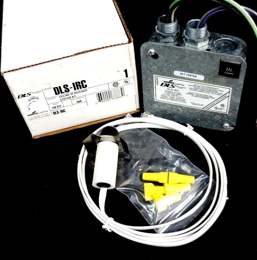 NIB DLS COOPER LIGHTING DLS-IRC CEILING IR RECEIVER STATION KIT 120-277V