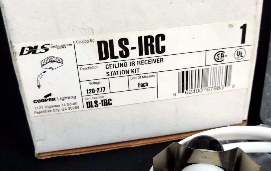 NIB DLS COOPER LIGHTING DLS-IRC CEILING IR RECEIVER STATION KIT 120-277V