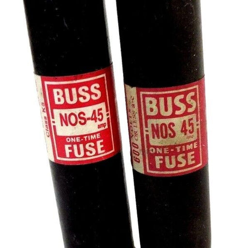 LOT OF 2 COOPER BUSSMANN BUSS NOS-45 ONE-TIME FUSES NOS45