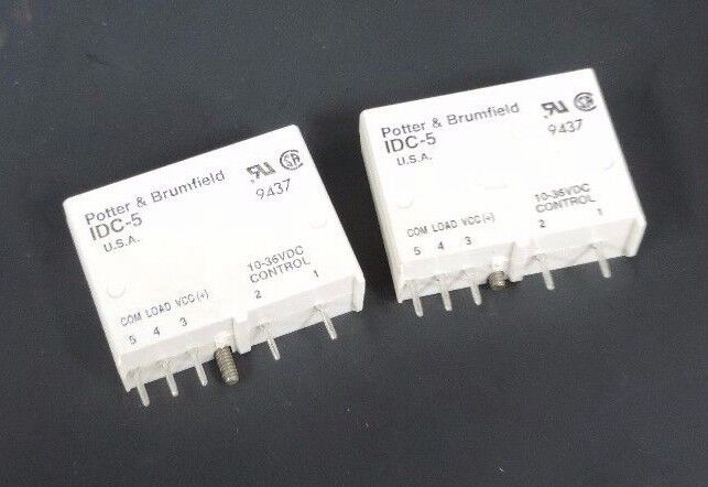 LOT OF 2 POTTER & BRUMFIELD IDC-5 INPUT MODULES 10-36VDC, IDC5