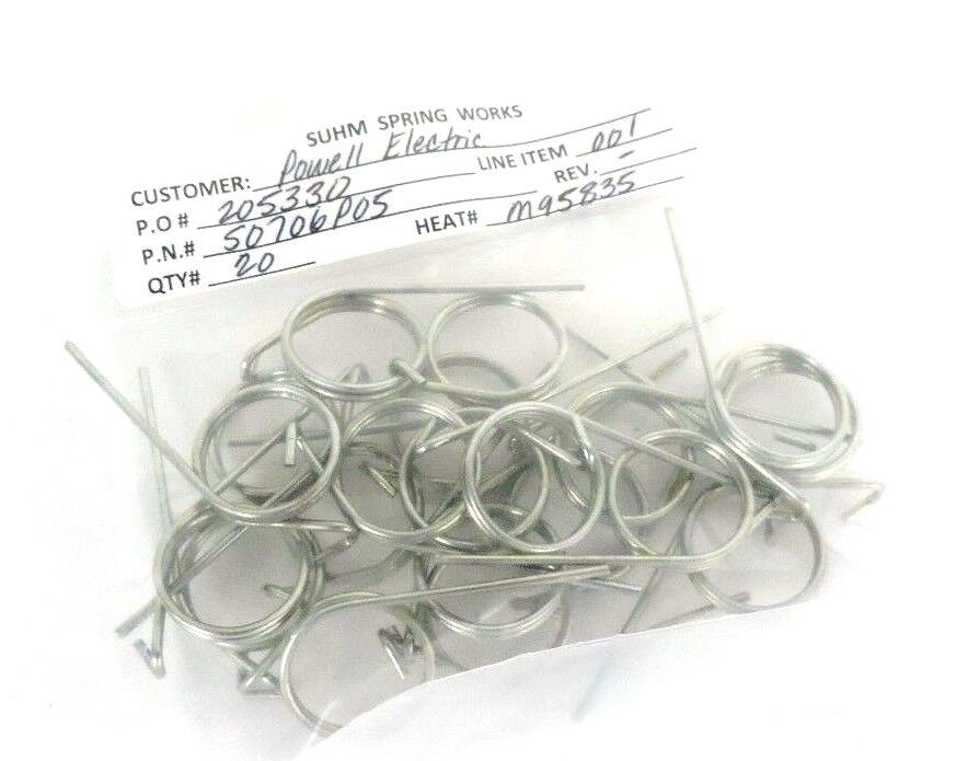 LOT OF 20 SUHM SPRING WORKS 50706P05 SPRINGS