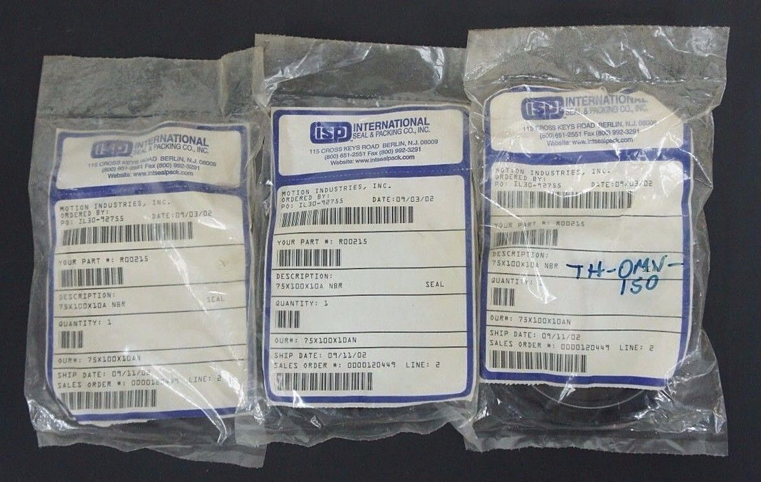 LOT OF 4 NEW ISP INTERNATIONAL 75X100X10 OIL SEALS 75X100X10A NBR