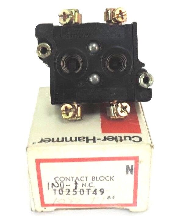 NIB CUTLER-HAMMER 10250T49 CONTACT BLOCK 2NC 600VAC 600VDC