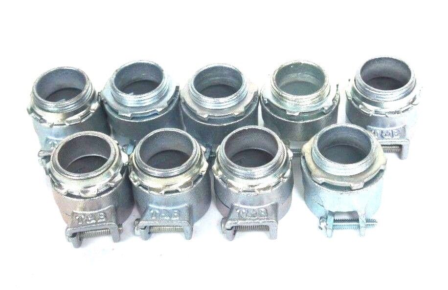 LOT OF 9 NEW THOMAS & BETTS 1" NPT X 1-1/2" TUBE CONNECTOR FITTINGS