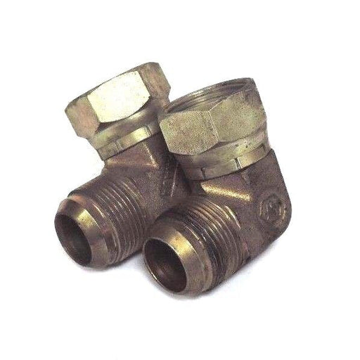 LOT OF 2 NEW EATON WEATHERHEAD 1" FLARE X SWIVEL 90 DEG ELBOWS