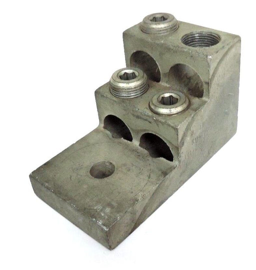 INT ILSCO RU-750-4 CONNECTOR ALUMINUM THREE BARREL 1 HOLE 1/2IN, 750MCM-3/0