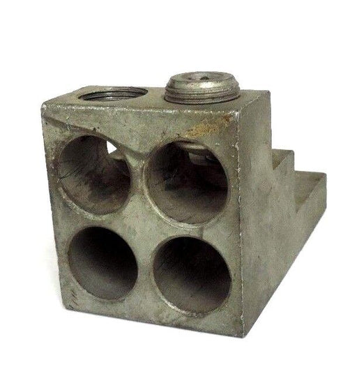 INT ILSCO RU-750-4 CONNECTOR ALUMINUM THREE BARREL 1 HOLE 1/2IN, 750MCM-3/0