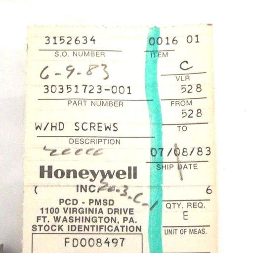 NEW HONEYWELL 30351723-001 HD SCREWS 30351723001