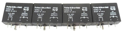LOT OF 4 NEW POTTER & BRUMFIELD OAC-5 I/O MODULES 3A, 240VAC OAC5