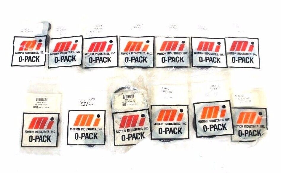LOT OF 13 NEW MOTION INDUSTRIES O-PACKS 125, 018, 014, 036, 033, 009 BUNA