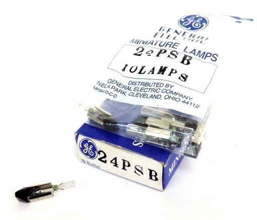 LOT OF 6 NEW GENERAL ELECTRIC 24PSB MINIATURE LAMPS 24V, 1.75W
