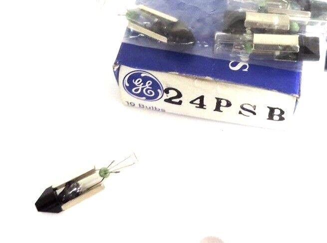 LOT OF 6 NEW GENERAL ELECTRIC 24PSB MINIATURE LAMPS 24V, 1.75W