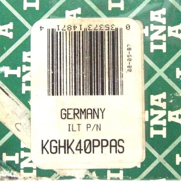 NIB INA KGHK40PPAS LINEAR DRAWN CUP BEARING UNIT