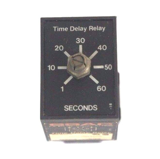 SSAC TRM120A3Y60 TIME DELAY RELAY 1-60 SEC W/ CUSTOM RB08-PC RELAY BASE