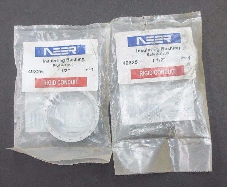 LOT OF 2 NEW NEER 49325 INSULATING BUSHINGS 1-1-/2" RIGID CONDUIT