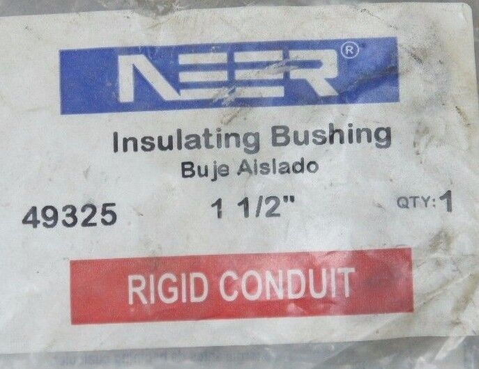 LOT OF 2 NEW NEER 49325 INSULATING BUSHINGS 1-1-/2" RIGID CONDUIT