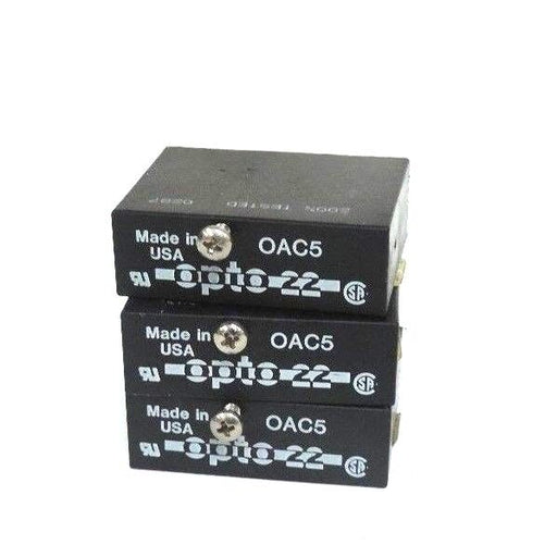 LOT OF 3 OPTO 22 OAC5 I/O MODULES 5VDC LOGIC 12-140VAC OUT