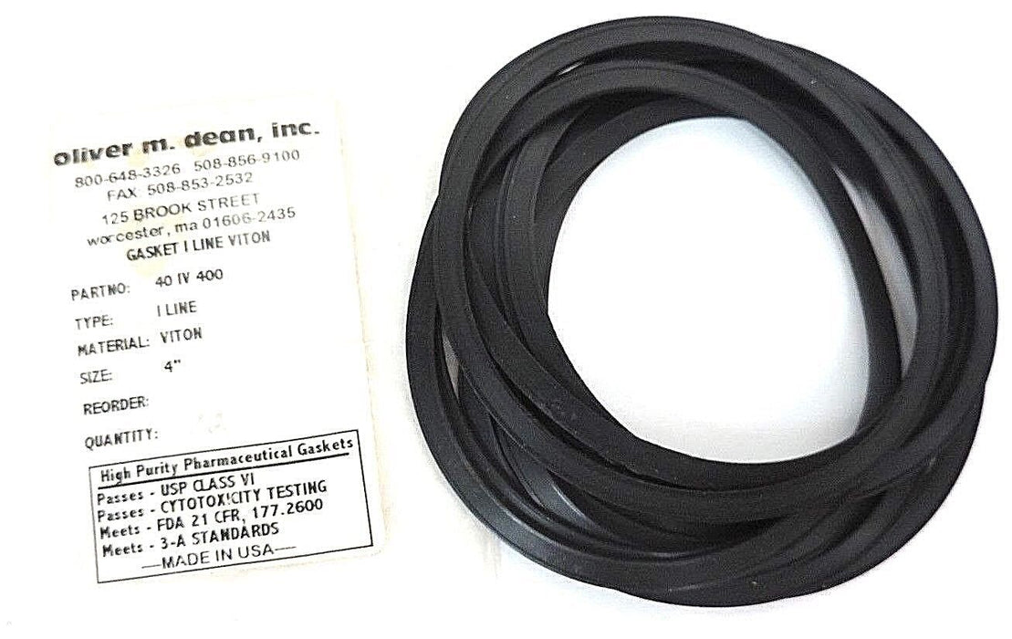 LOT OF 12 NEW OLIVER M. DEAN, INC. 40 IV 400 GASKETS I LINE VITON 4''