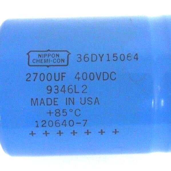 NIPPON CHIMI-CON 36DY15064 CAPACITOR 2700UF, 400VDC, 9346L2
