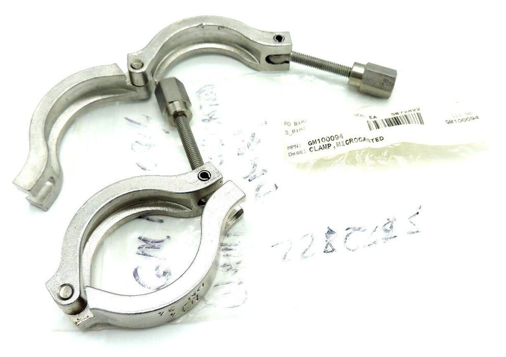 LOT OF 2 NEW FEDEGARI AUTOCLAVE GM100094 MICROCASTED CLAMPS DN 34