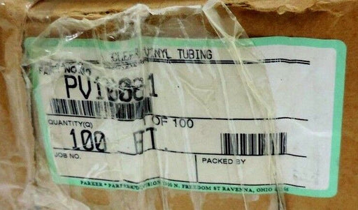NIB PARKER PV100-1-P CLEAR VINYL TUBING 100FT, PV1001P