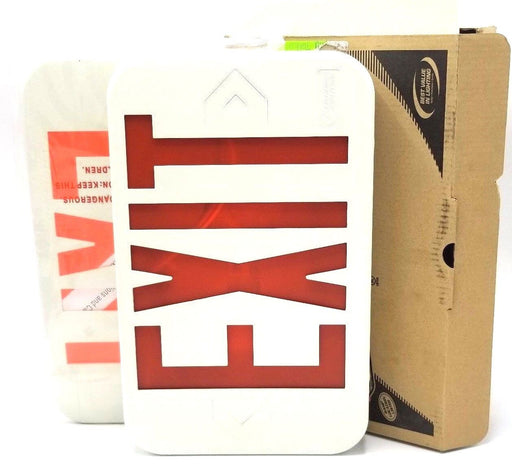 NIB LITHONIA LIGHTING EXR LED EL M6 EXIT SIGN