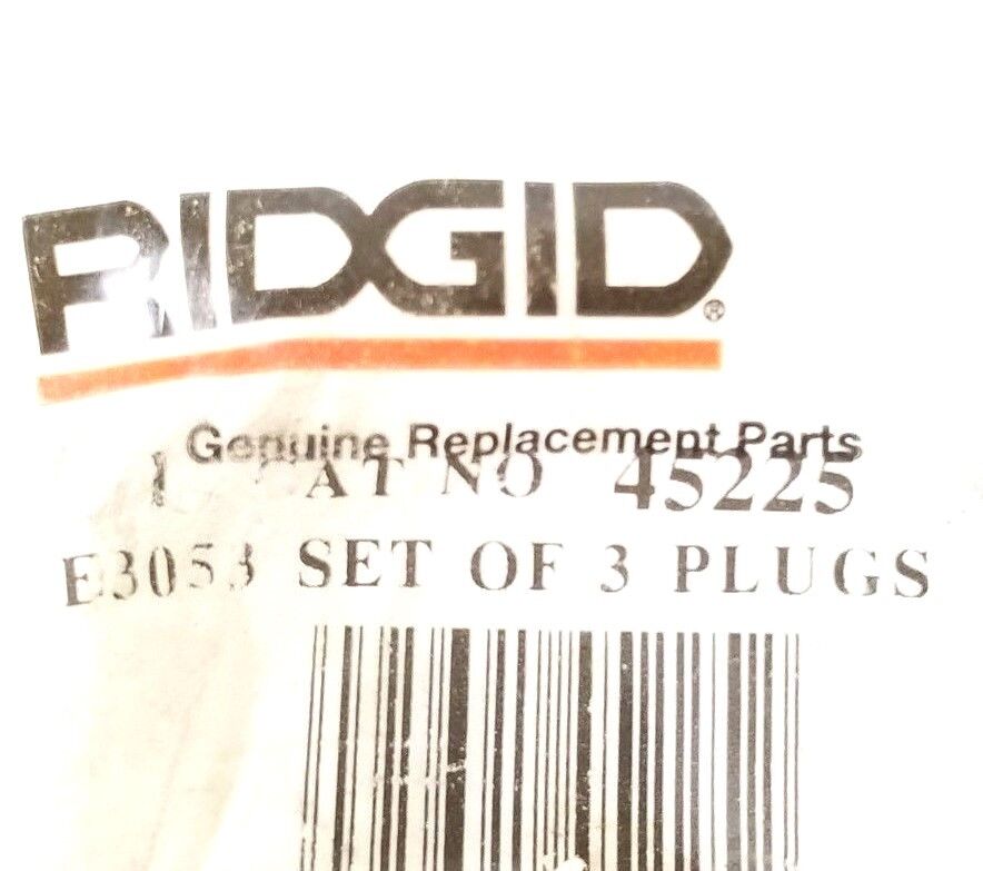 NEW RIDGID 45225 SET OF 2 PLUGS E3053