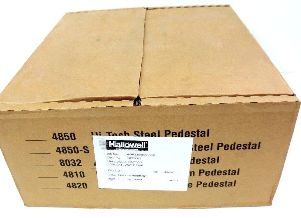 2 NIB HALLOWELL 4805 STEEL PEDESTALS