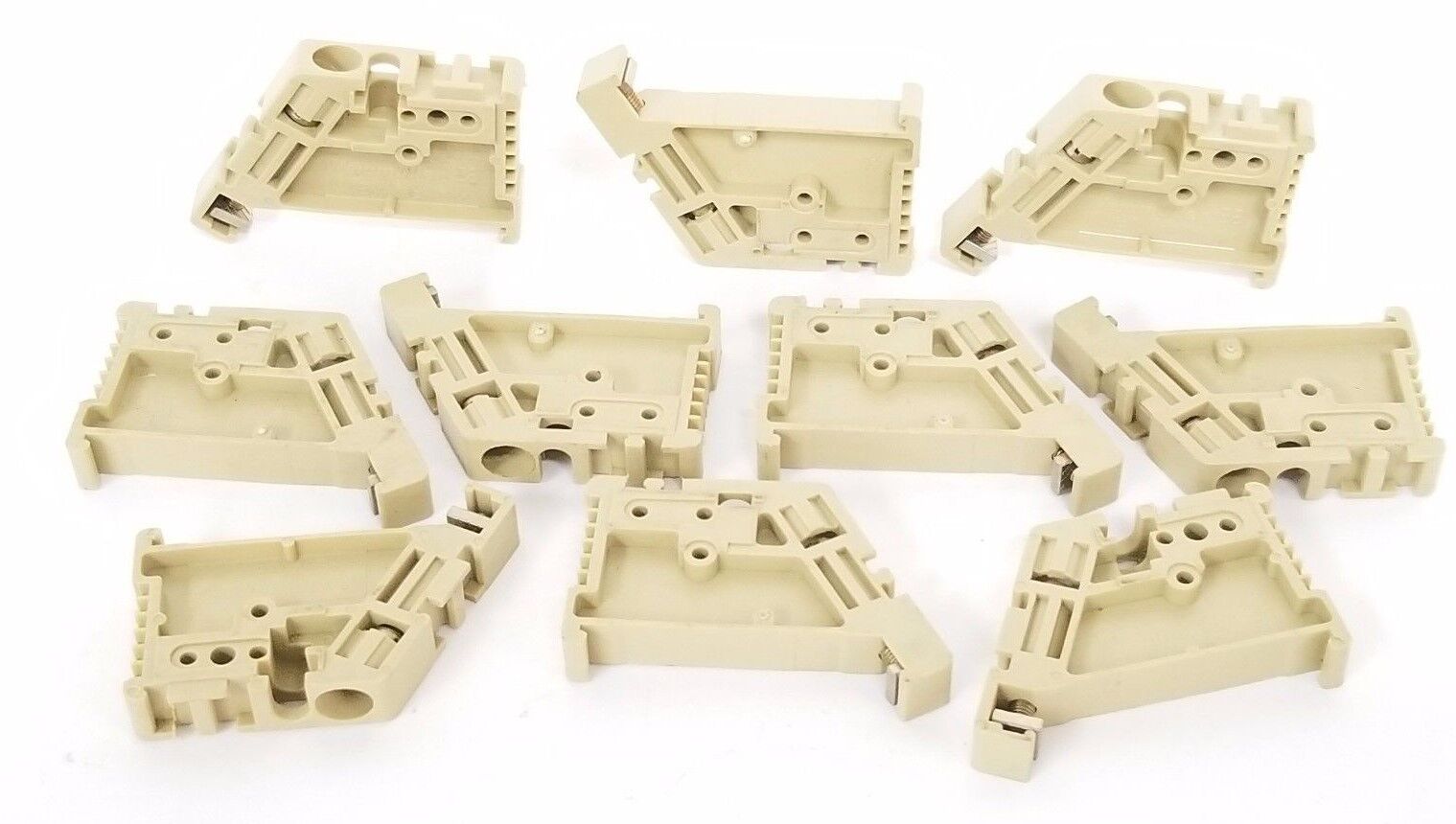 LOT OF 10 NEW WEIDMULLER EW-35, TERMINAL BLOCK END BRACKETS 46X27X8.5MM, EW35